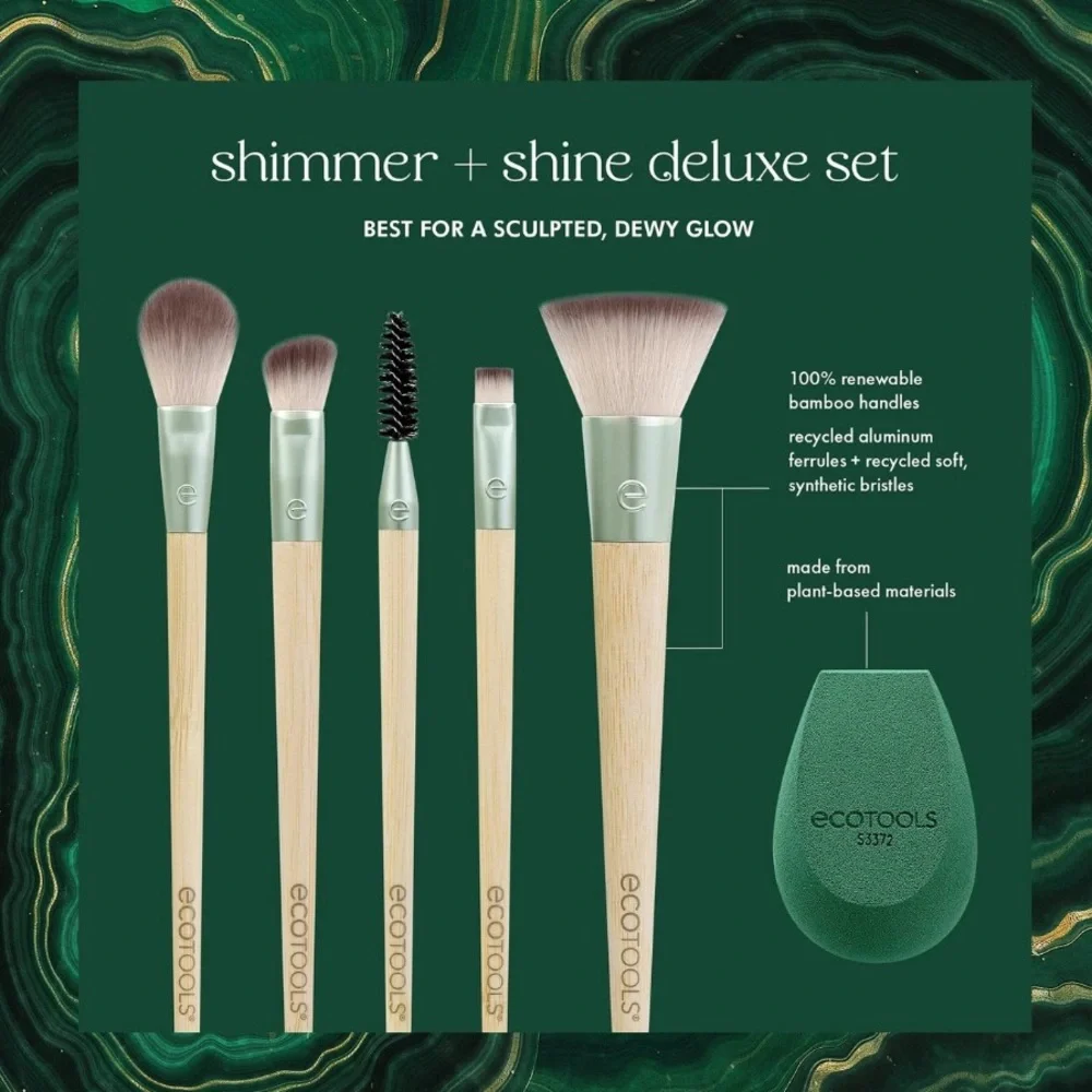 Limited Edition Shimmer + Shine ~ 7-Piece Makeup Brush & Sponge Gift Set ~ NEW